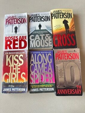 James Patterson Thriller Paperback books - 5 are from the Alex Cross Series